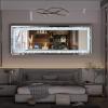 imageFullLength Mirror 6319 with Lights and Crystal Crush Diamond Wall Mounted Hanging Mirror Leaning for Living Room Bedroom