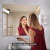 imageHasipu 2Pack 32quot x 24quot Bathroom Mirror Mirrors for Sink Frameless Mirror Rectangle Mirror for Bathroom Modern Horizontal or VerticalFrameless