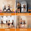 imageHasipu 67quot x 40quot Arched LED Rolling Gym Mirror with Wheels Dimmable Lighted Body Mirror with 3 Color Temperatures ampamp Adjustable Brightness for Bedroom Yoga Studio ampamp Home GymWhite