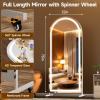 imageHasipu 67quot x 40quot Arched LED Rolling Gym Mirror with Wheels Dimmable Lighted Body Mirror with 3 Color Temperatures ampamp Adjustable Brightness for Bedroom Yoga Studio ampamp Home GymWhite  Led