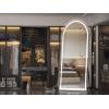 imageHasipu 95quot X 40quot Full Length Mirror with Lights White Frame Arch Led Mirror Full Length and 3 Colors Temperatures ampamp Brightness AdjustableLight Up Mirror Full Body for Bedroom Cloakroom Living RoomBlack