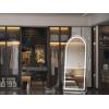 imageHasipu 95quot X 40quot Full Length Mirror with Lights White Frame Arch Led Mirror Full Length and 3 Colors Temperatures ampamp Brightness AdjustableLight Up Mirror Full Body for Bedroom Cloakroom Living RoomBlack
