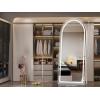imageHasipu 95quot X 40quot Full Length Mirror with Lights White Frame Arch Led Mirror Full Length and 3 Colors Temperatures ampamp Brightness AdjustableLight Up Mirror Full Body for Bedroom Cloakroom Living RoomWhite