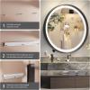 imageHasipu Black Bathroom Over Sink Mirror 41x21 Inch Rounded Rectangle Vanity Mirror Metal Framed Wall Mirrors AntiRust Surface Mount Hangs Horizontal or VerticalBlack Led