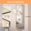 imageHasipu Door Mirror Full Length 51 x 16 Inch Full Body Wall Mirror Over The Door Hanging Mirror for Bedroom Living Room CloakroomBlack