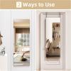 imageHasipu Door Mirror Full Length 51 x 16 Inch Full Body Wall Mirror Over The Door Hanging Mirror for Bedroom Living Room CloakroomBlack
