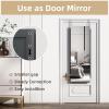 imageHasipu Door Mirror Full Length 51 x 16 Inch Full Body Wall Mirror Over The Door Hanging Mirror for Bedroom Living Room CloakroomBlack