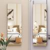 imageHasipu Door Mirror Full Length 51 x 16 Inch Full Body Wall Mirror Over The Door Hanging Mirror for Bedroom Living Room CloakroomBlack