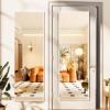 imageHasipu Door Mirror Full Length 51 x 16 Inch Full Body Wall Mirror Over The Door Hanging Mirror for Bedroom Living Room CloakroomWhite