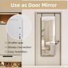 imageHasipu Door Mirror Full Length 51 x 16 Inch Full Body Wall Mirror Over The Door Hanging Mirror for Bedroom Living Room CloakroomWhite