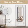imageHasipu Door Mirror Full Length 51 x 16 Inch Full Body Wall Mirror Over The Door Hanging Mirror for Bedroom Living Room CloakroomWhite