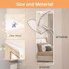imageHasipu Door Mirror Full Length 51 x 16 Inch Full Body Wall Mirror Over The Door Hanging Mirror for Bedroom Living Room CloakroomWhite