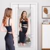 imageHasipu Door Mirror Full Length 51 x 16 Inch Full Body Wall Mirror Over The Door Hanging Mirror for Bedroom Living Room CloakroomWhite