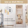 imageHasipu Door Mirror Full Length 51 x 16 Inch Full Body Wall Mirror Over The Door Hanging Mirror for Bedroom Living Room CloakroomWhite