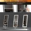 imageHasipu Full Length Mirror with Lights 56quot x 158quot LED Floor Mirror Full Body Dressing Standing Hanging Mounted Mirror for Living Room Bedroom Cloakroom Square WhiteBlack