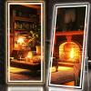 imageHasipu Full Length Mirror with Lights 56quot x 158quot LED Floor Mirror Full Body Dressing Standing Hanging Mounted Mirror for Living Room Bedroom Cloakroom Square BlackWhite