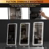 imageHasipu Full Length Mirror with Lights 56quot x 158quot LED Floor Mirror Full Body Dressing Standing Hanging Mounted Mirror for Living Room Bedroom Cloakroom Square BlackBlack