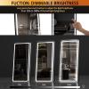 imageHasipu Full Length Mirror with Lights 56quot x 158quot LED Floor Mirror Full Body Dressing Standing Hanging Mounted Mirror for Living Room Bedroom Cloakroom Square BlackWhite