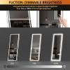 imageHasipu Full Length Mirror with Lights 67quot x 24quot LED Lighted Floor Standing Full Body Dressing Hanging Mounted Mirror Dimmable Tempered Glass Safe to Use Square BlackWhite