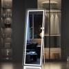 imageHasipu Full Length Mirror with Lights 67quot x 24quot LED Lighted Floor Standing Full Body Dressing Hanging Mounted Mirror Dimmable Tempered Glass Safe to Use Square BlackWhite