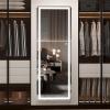 imageHasipu Full Length Mirror with Lights 67quot x 24quot LED Lighted Floor Standing Full Body Dressing Hanging Mounted Mirror Dimmable Tempered Glass Safe to Use Square BlackBlack