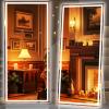 imageHasipu Full Length Mirror with Lights 67quot x 24quot LED Lighted Floor Standing Full Body Dressing Hanging Mounted Mirror Dimmable Tempered Glass Safe to Use Square BlackWhite
