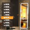 imageHasipu Full Length Mirror with Lights 67quot x 24quot LED Lighted Floor Standing Full Body Dressing Hanging Mounted Mirror Dimmable Tempered Glass Safe to Use Square BlackBlack