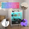imageHasipu LED Nightstand with Charging Station for BedroomWhite Smart Bedside End Table with USB and Storage Drawer