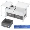 imageHasipu Lift Top Coffee Table with Storage for Living Room LED Furniture 394quotModern Square Center Tables with USB Charging Port White