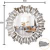 imageHasipu Round Mirrors for Wall Mirror Wall Decor with Beveled Edge Large Wall Mirrors for Living Room Bedroom Bathroom White 32quotx32quot