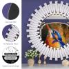 imageHasipu Round Wall Mirrors Decorative32 inch Large Sliver Circle Mirror for Living Room Bathroom Vanity Mirror with Glass Frame