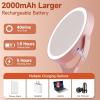 imageHasipu Travel Makeup Mirror with Lights 1X10X DoubleSided Magnifying Rechargeable Beauty Mirror with 3 Color Lights ampamp Touch Control Portable 3 in 1 Vanity Mirror Tabletop Handhold Hanging BluePink