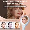 imageHasipu Travel Makeup Mirror with Lights 1X10X DoubleSided Magnifying Rechargeable Beauty Mirror with 3 Color Lights ampamp Touch Control Portable 3 in 1 Vanity Mirror Tabletop Handhold Hanging BlueBlue