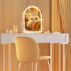 imageHasipu Vanity Mirror with Lights 11quot 14quot Arched LED Makeup Mirror Lighted Makeup Mirror with Lights Smart Touch Control Dimmable 3 Modes Light 360Rotation White12L x 14W