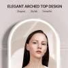 imageHasipu Vanity Mirror with Lights 11quot 14quot Arched LED Makeup Mirror Lighted Makeup Mirror with Lights Smart Touch Control Dimmable 3 Modes Light 360Rotation White12L x 14W