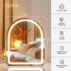 imageHasipu Vanity Mirror with Lights 11quot 14quot Arched LED Makeup Mirror Lighted Makeup Mirror with Lights Smart Touch Control Dimmable 3 Modes Light 360Rotation White12L x 14W