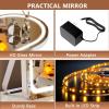 imageHasipu Vanity Mirror with Lights 11quot 14quot Arched LED Makeup Mirror Lighted Makeup Mirror with Lights Smart Touch Control Dimmable 3 Modes Light 360Rotation White11L x 14W