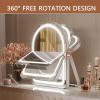 imageHasipu Vanity Mirror with Lights 11quot 14quot Arched LED Makeup Mirror Lighted Makeup Mirror with Lights Smart Touch Control Dimmable 3 Modes Light 360Rotation White11L x 14W