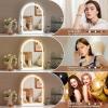 imageHasipu Vanity Mirror with Lights 11quot 14quot Arched LED Makeup Mirror Lighted Makeup Mirror with Lights Smart Touch Control Dimmable 3 Modes Light 360Rotation White11L x 14W