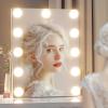 imageHasipu Vanity Mirror with Lights 11quot x 14quot Hollywood Mirror Makeup Mirror with 11 Dimmable Bulbs and 10X Magnification 3 Colors Modes Touch Control USB Charging Port 360 Rotation White
