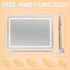 imageHasipu Vanity Mirror with Lights 12quot x 14quot LED Makeup Mirror Light up Mirror with Smart Touch 3 Color Modes and Brightness Adjustment 10X Magnifying Glass360 RotationWhite