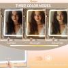 imageHasipu Vanity Mirror with Lights 12quot x 14quot LED Makeup Mirror Light up Mirror with Smart Touch 3 Color Modes and Brightness Adjustment 10X Magnifying Glass360 RotationWhite