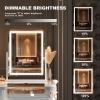 imageHasipu Vanity Mirror with Lights 12quot x 14quot LED Makeup Mirror Light up Mirror with Smart Touch 3 Color Modes and Brightness Adjustment 10X Magnifying Glass360 RotationWhite