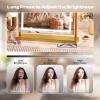 imageHasipu Vanity Mirror with Lights 12quot x 14quot LED Makeup Mirror Light up Mirror with Smart Touch 3 Color Modes and Brightness Adjustment 10X Magnifying Glass360 RotationGold
