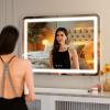 imageHasipu Vanity Mirror with Lights 12quot x 14quot LED Makeup Mirror Light up Mirror with Smart Touch 3 Color Modes and Brightness Adjustment 10X Magnifying Glass360 RotationWhite