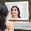 imageHasipu Vanity Mirror with Lights 12quot x 14quot LED Makeup Mirror Light up Mirror with Smart Touch 3 Color Modes and Brightness Adjustment 10X Magnifying Glass360 RotationWhite