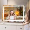imageHasipu Vanity Mirror with Lights 12quot x 14quot LED Makeup Mirror Light up Mirror with Smart Touch 3 Color Modes and Brightness Adjustment 10X Magnifying Glass360 RotationWhite
