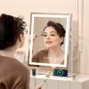 imageHasipu Vanity Mirror with Lights 12quot x 14quot LED Makeup Mirror Light up Mirror with Smart Touch 3 Color Modes and Brightness Adjustment 10X Magnifying Glass360 RotationWhite