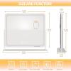 imageHasipu Vanity Mirror with Lights 12quot x 14quot LED Makeup Mirror Light up Mirror with Smart Touch 3 Color Modes and Brightness Adjustment 10X Magnifying Glass360 RotationWhite
