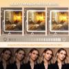 imageHasipu Vanity Mirror with Lights 12quot x 14quot LED Makeup Mirror Light up Mirror with Smart Touch 3 Color Modes and Brightness Adjustment 10X Magnifying Glass360 RotationWhite